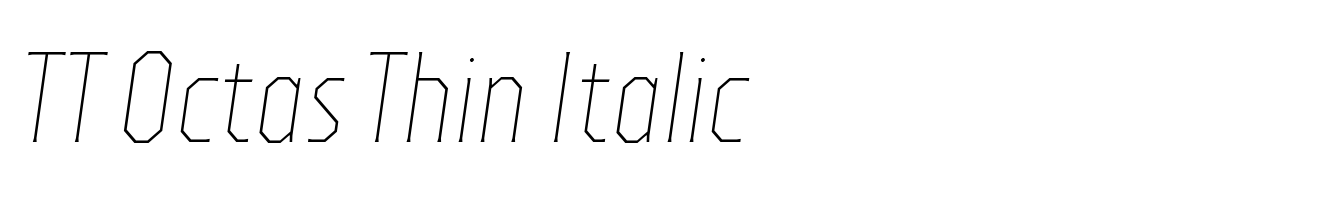 TT Octas Thin Italic